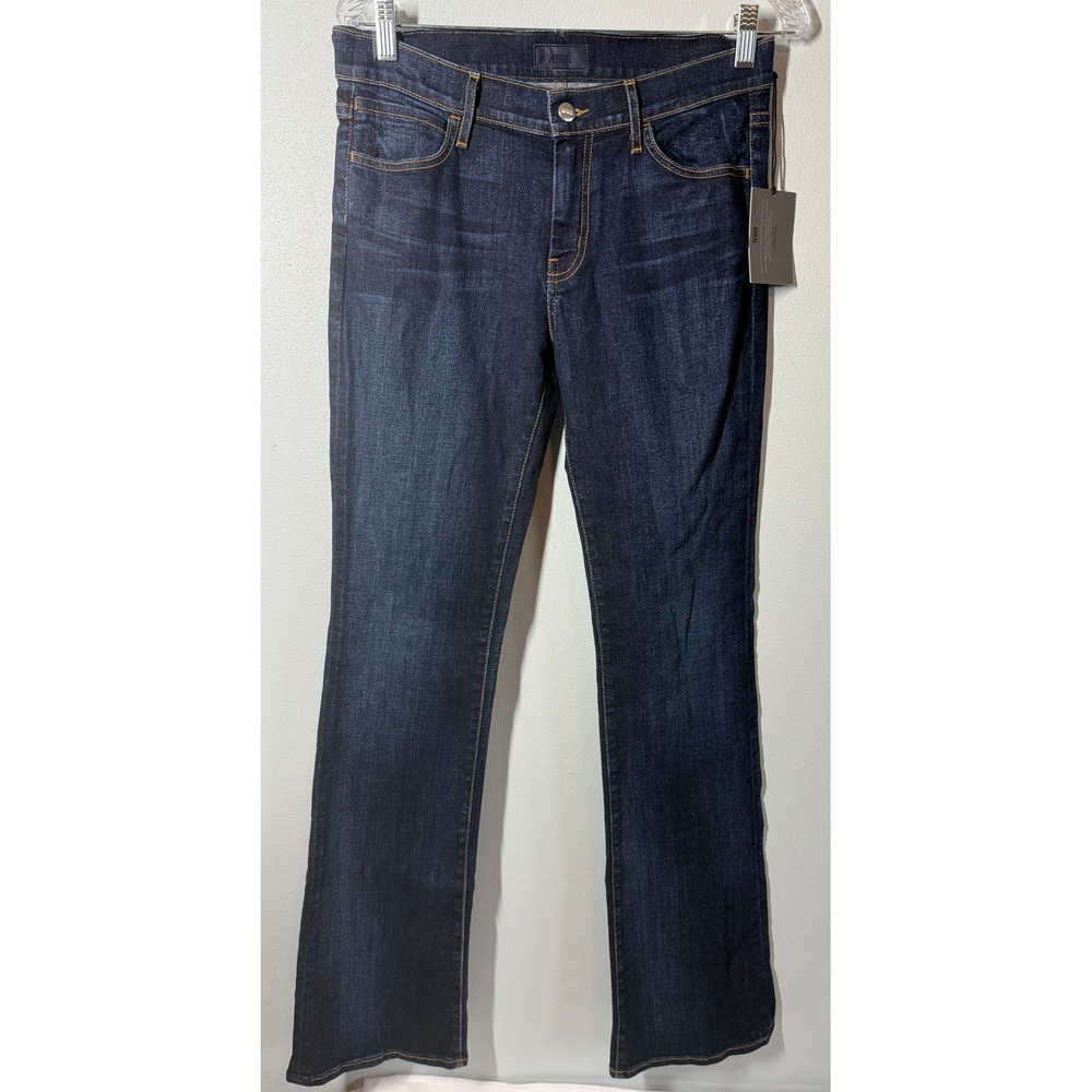 NWT Koral Jeans Womens 29 Tall Dark Blue Bootcut Stretch Denim Mid Rise Classic